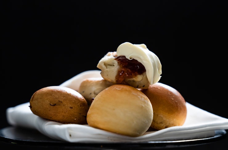 Scones with jam and cream